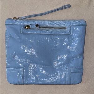 Blue Patent Women's Clutch Bag